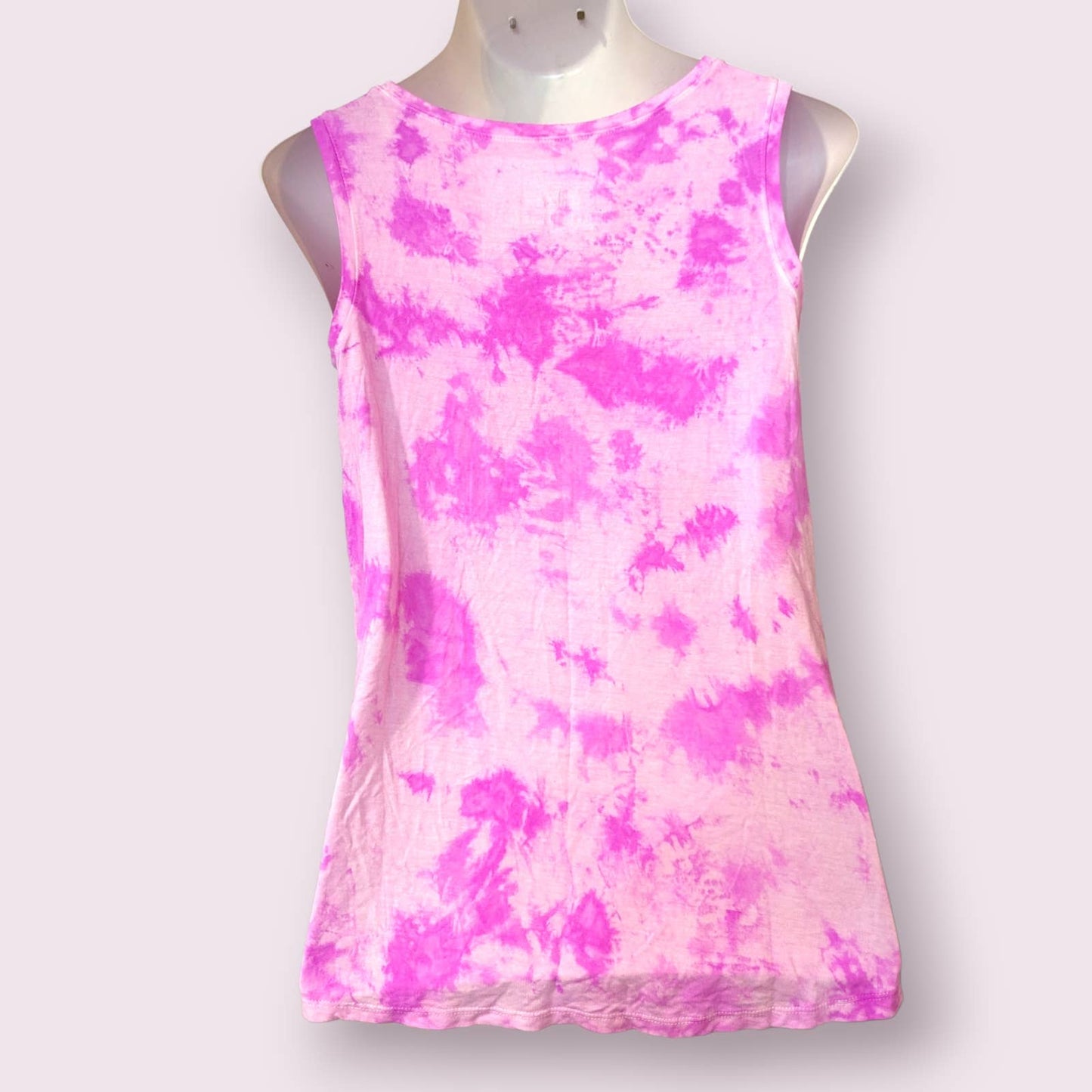 JUSTICE 18 PLUS Pink Tie Dye Tank Top Summer Casual Athleisure