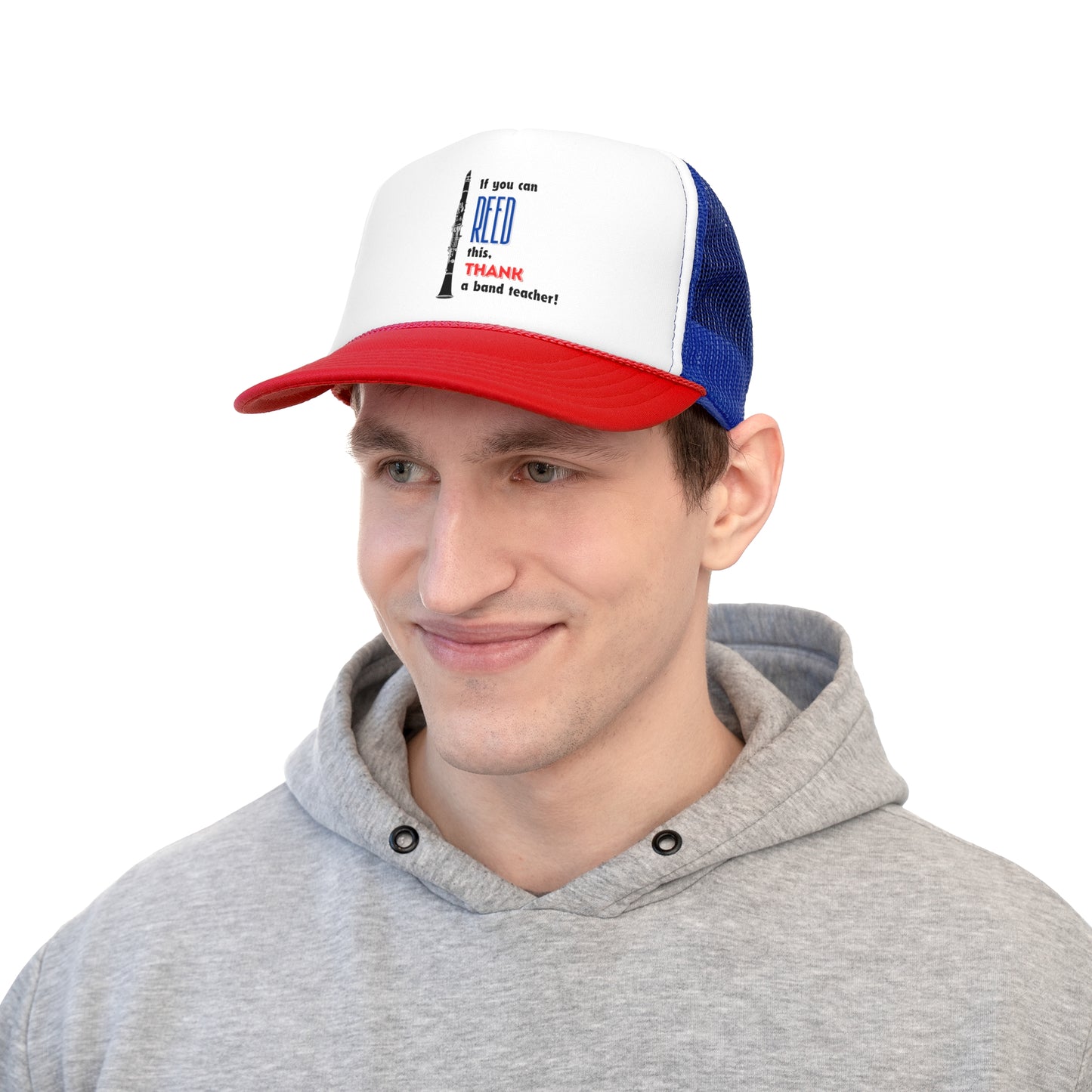 Band Themed Clarinet Humorous Trucker Cap