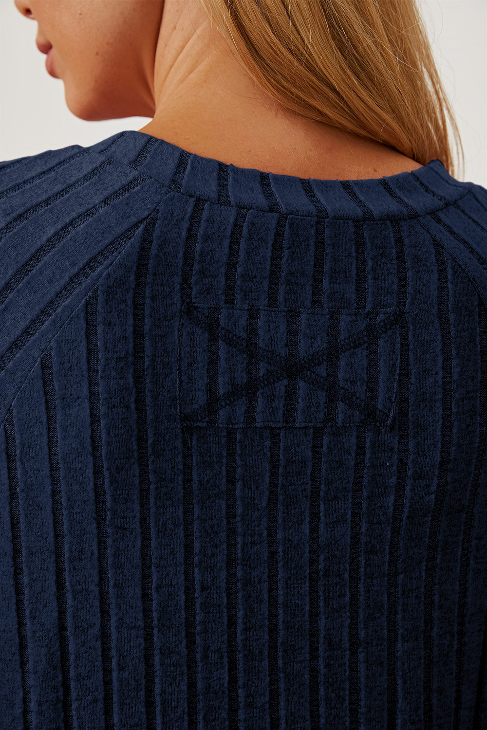 Basic Bae Full Size Ribbed Thumbhole Sleeve Shirt