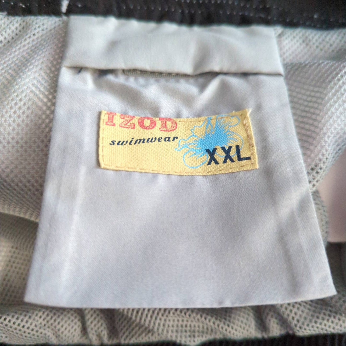 IZOD White Black Striped Men's Swim Trunks XXL NEW Summer Vacation