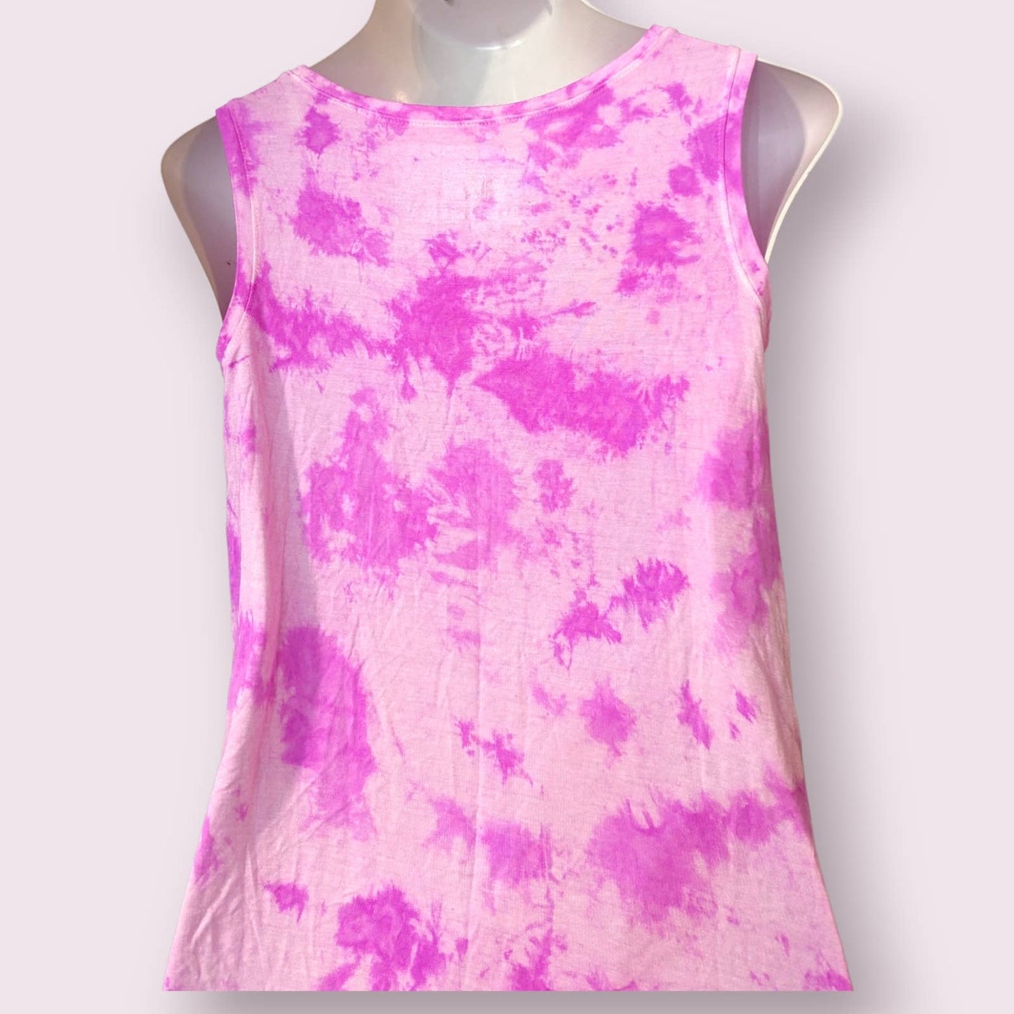 JUSTICE 18 PLUS Pink Tie Dye Tank Top Summer Casual Athleisure