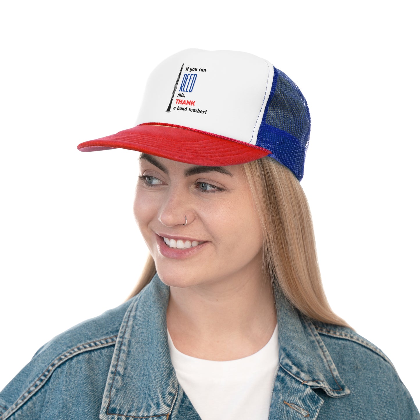 Band Themed Clarinet Humorous Trucker Cap