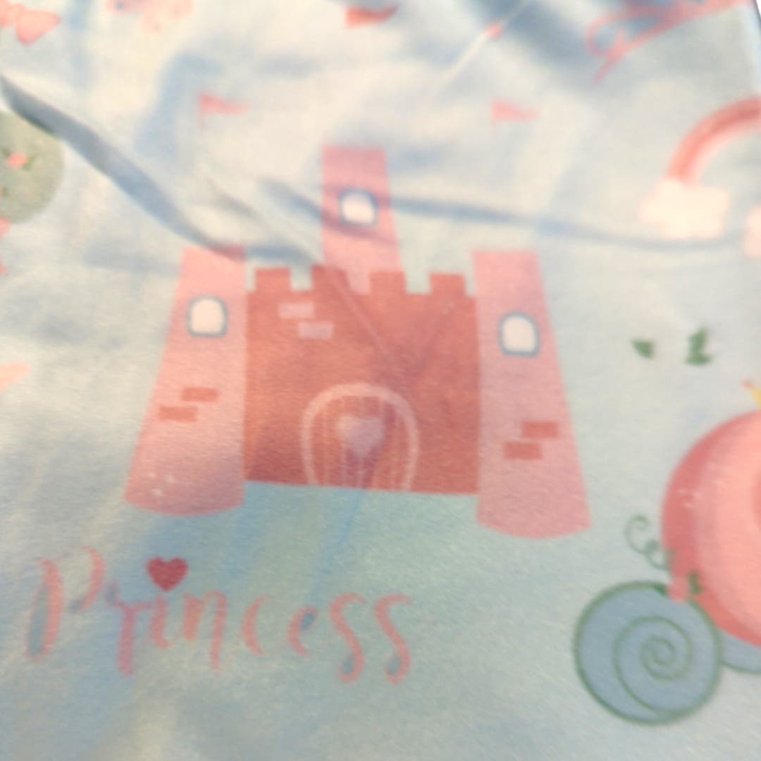 PETE + LUCY Pink and Blue Princess Carriage 2-Piece Short Set 2T