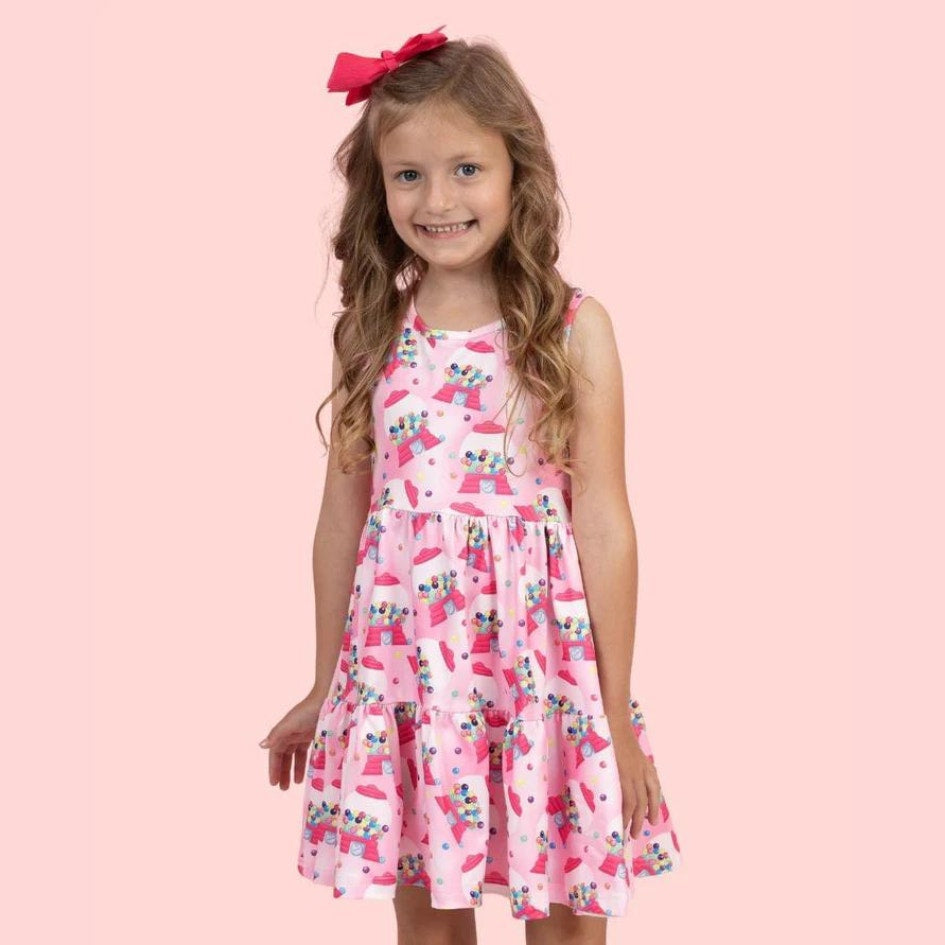 PETE + LUCY Bubblegum Bliss Pink Sleeveless Girls Boutique Dress