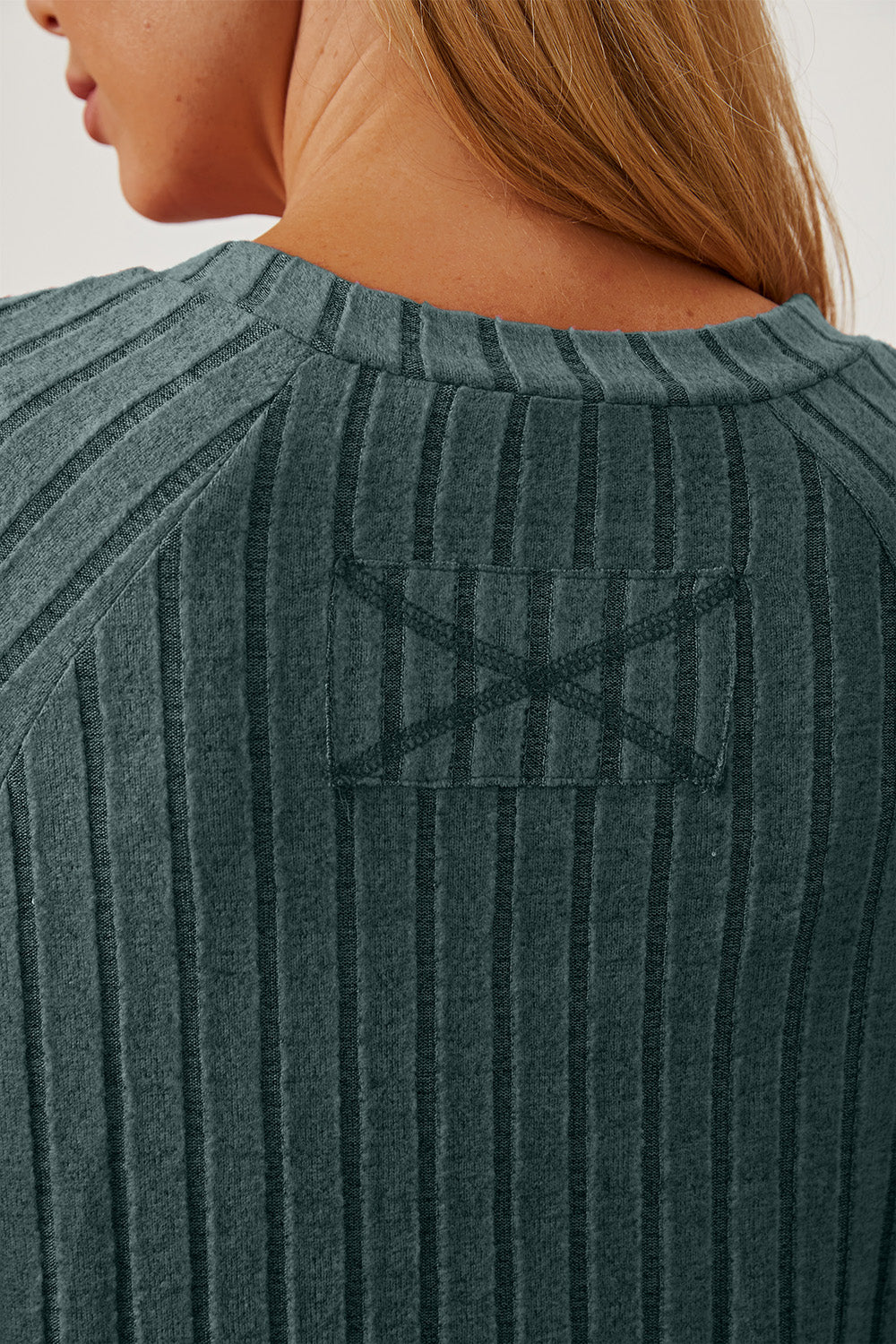 Basic Bae Full Size Ribbed Thumbhole Sleeve Shirt