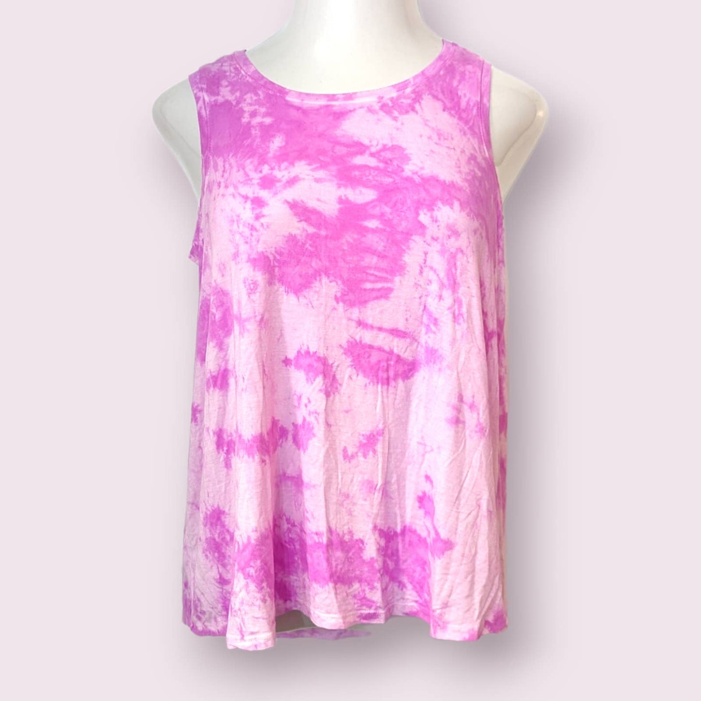 JUSTICE 18 PLUS Pink Tie Dye Tank Top Summer Casual Athleisure