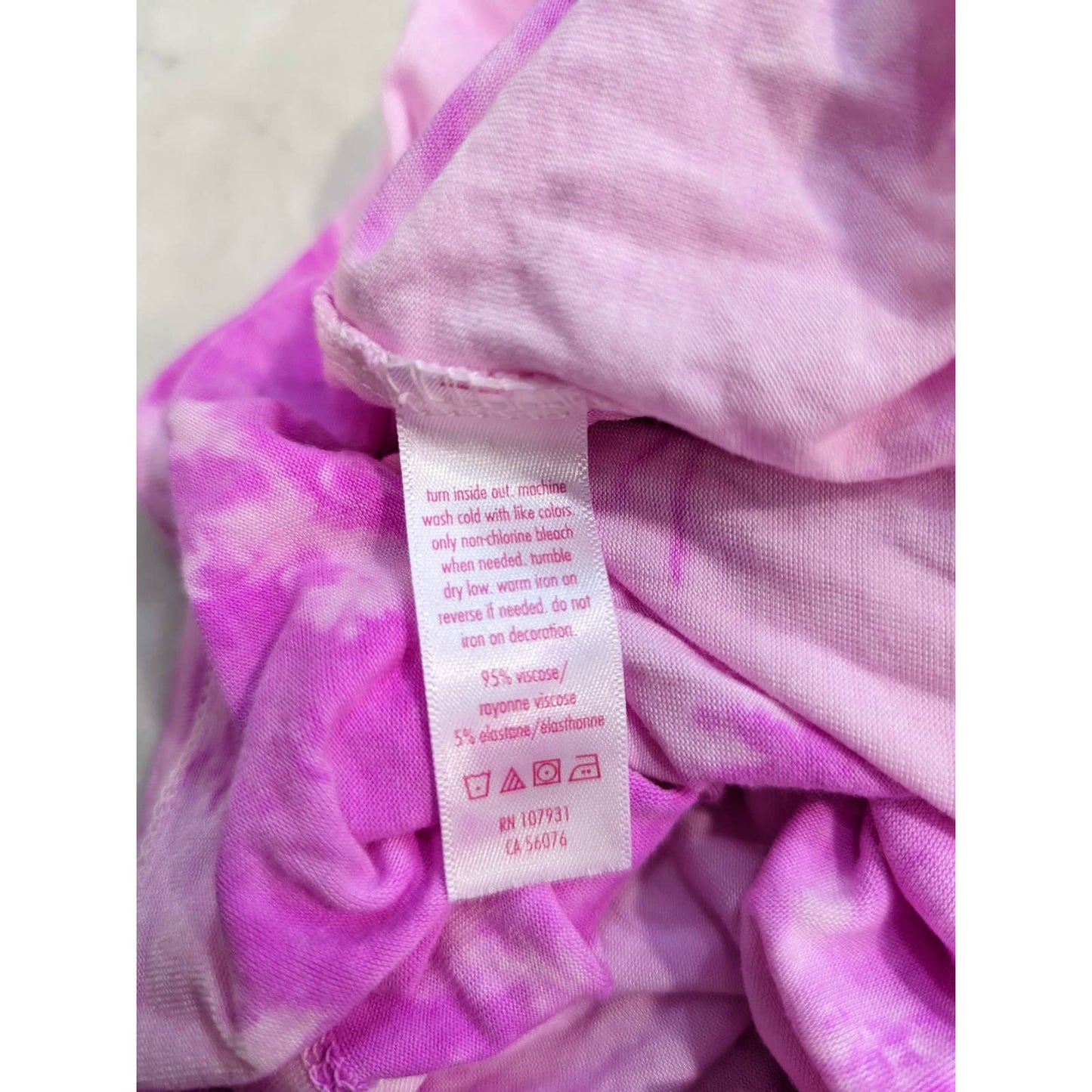JUSTICE 18 PLUS Pink Tie Dye Tank Top Summer Casual Athleisure