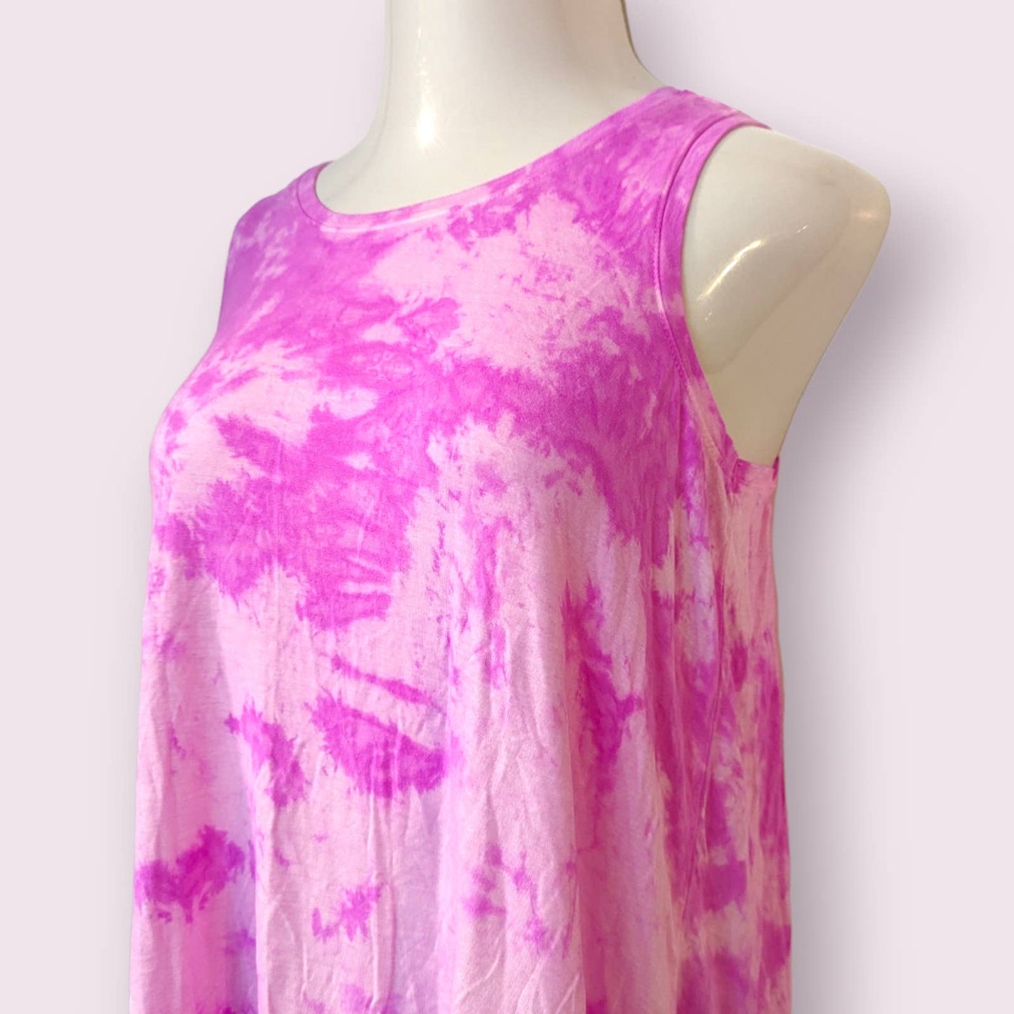 JUSTICE 18 PLUS Pink Tie Dye Tank Top Summer Casual Athleisure