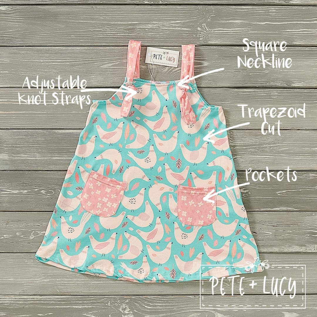 PETE + LUCY Charming Country Chicken Adjustable Dress