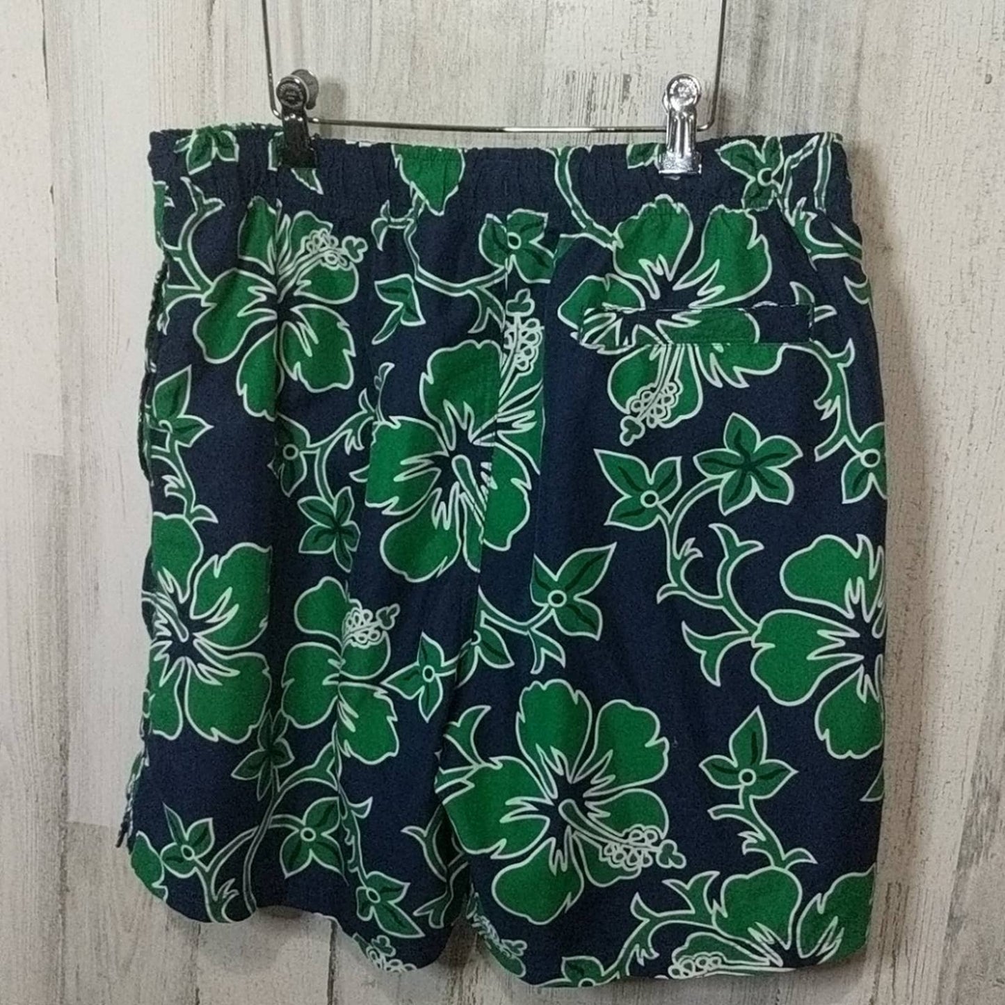 CONSENSUS Navy Blue Floral Swim Trunks Medium