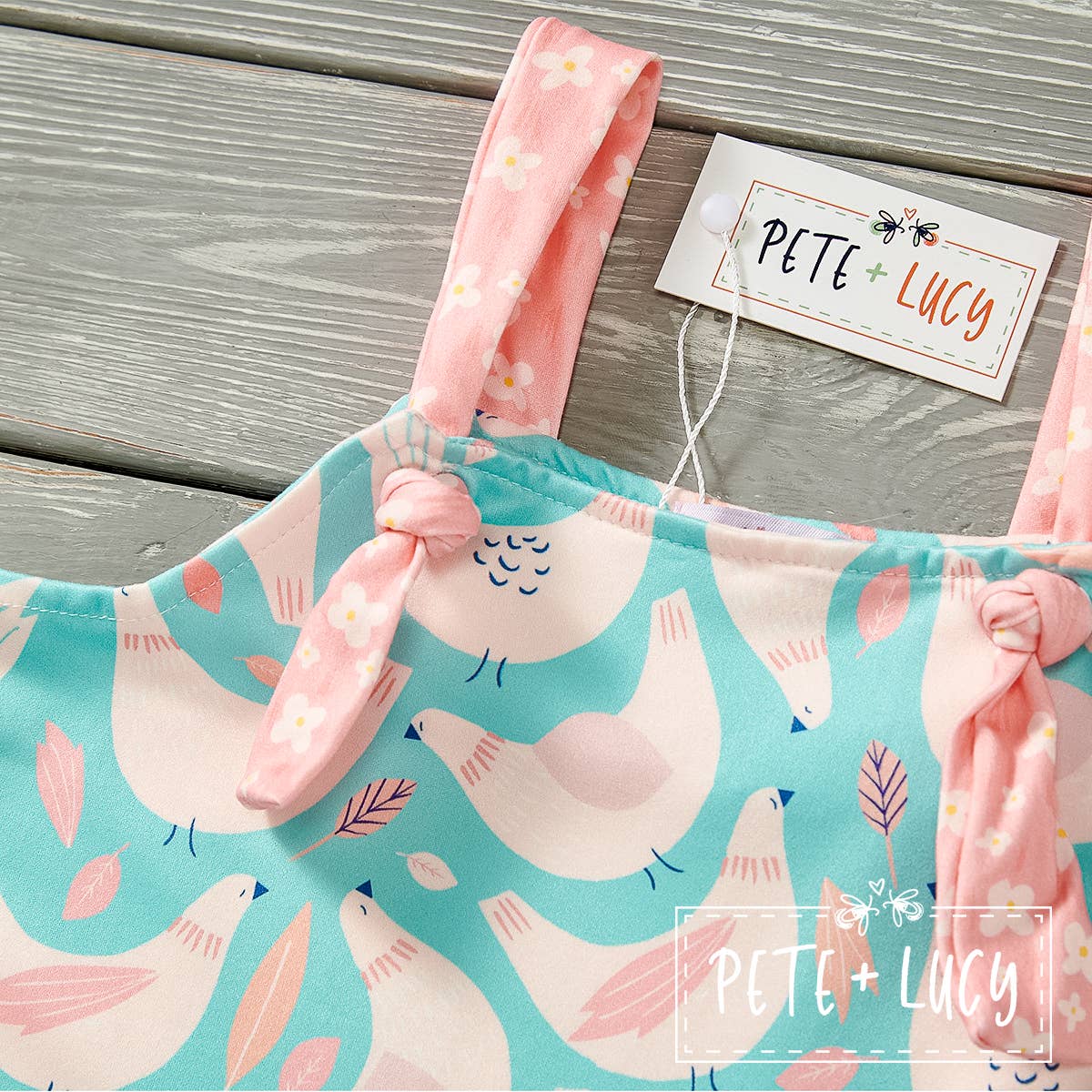 PETE + LUCY Charming Country Chicken Adjustable Dress