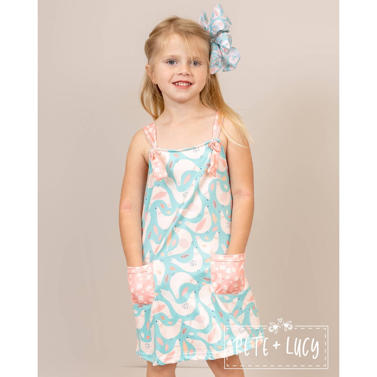 PETE + LUCY Charming Country Chicken Adjustable Dress