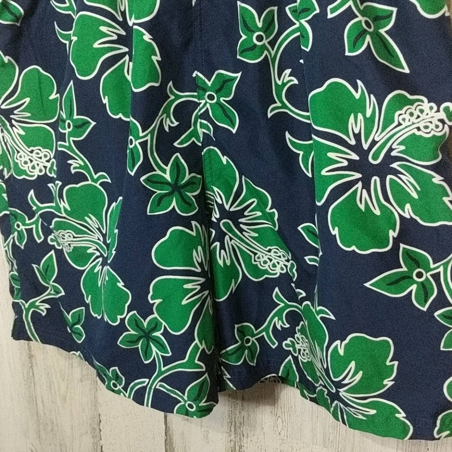 CONSENSUS Navy Blue Floral Swim Trunks Medium
