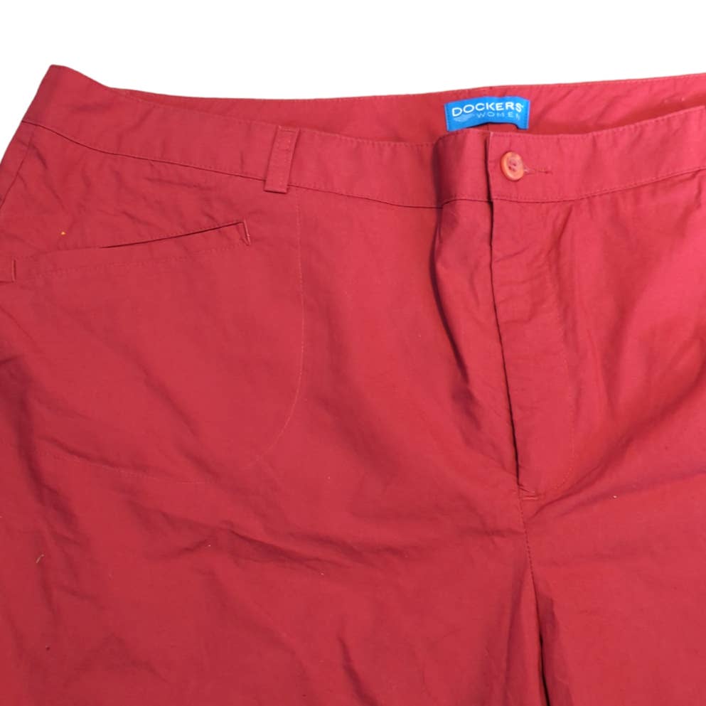 DOCKERS Rust Women's Shorts 22W Plus Summer Golf Casual