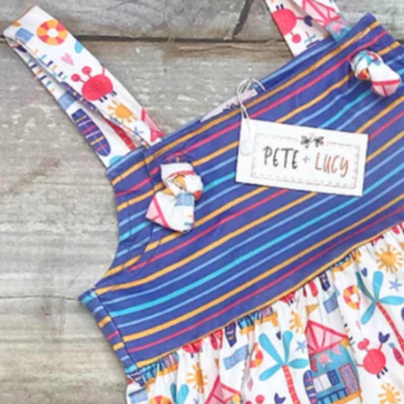 PETE + LUCY Beach Days 2 Piece Short Set Top Capris Toddler Girls