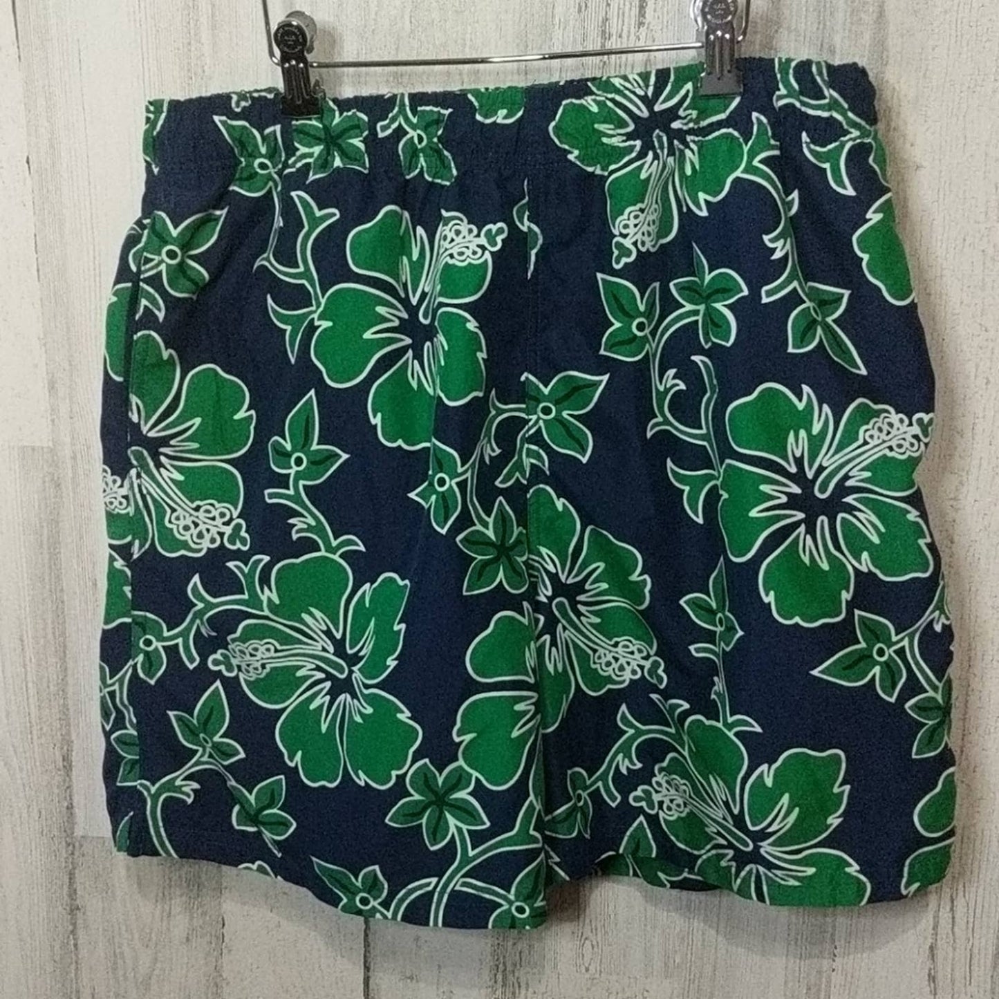 CONSENSUS Navy Blue Floral Swim Trunks Medium