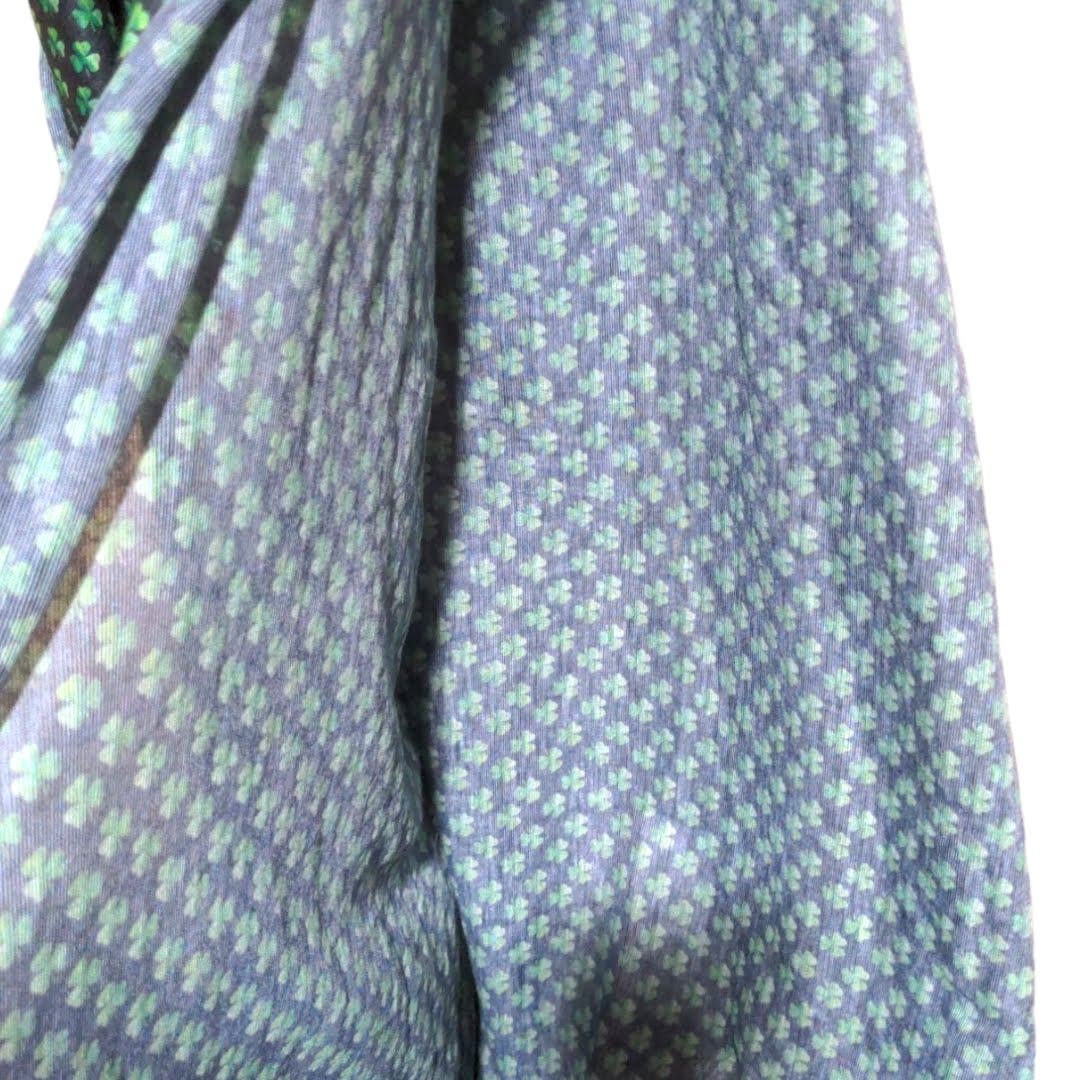 ST. PATRICK'S DAY Black Green Shamrock Infinity Scarf