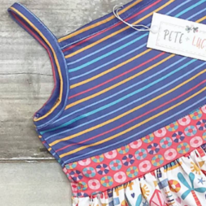 PETE + LUCY Beach Days Sleeveless Ruffle Dress Baby Toddler