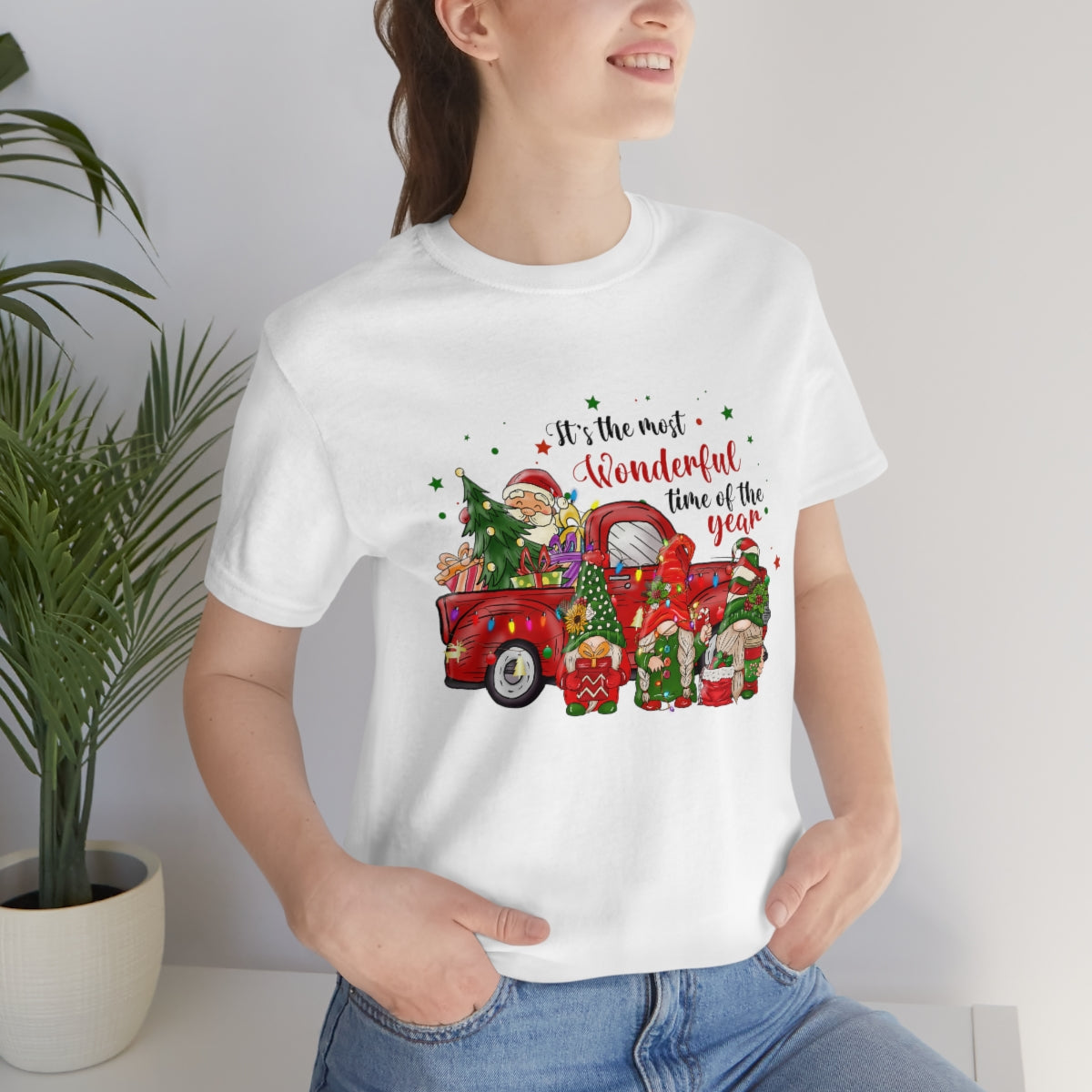 It's the Most Wonderful Time of the Year Santa Gnome Unisex Jersey Short Sleeve Tee S-3XL