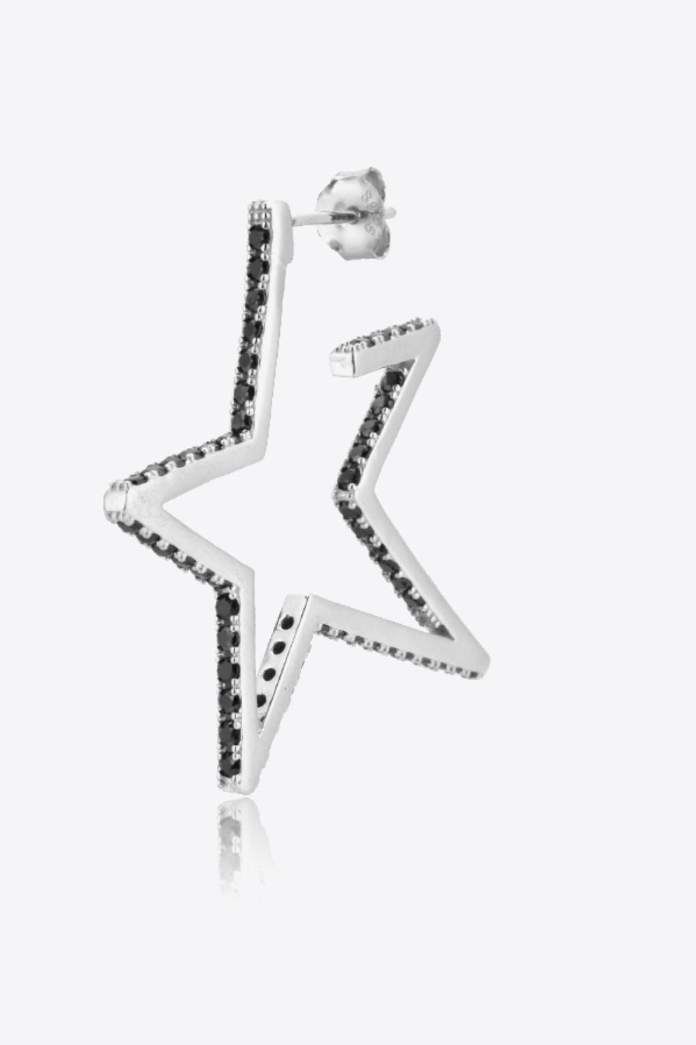 Star Gold Plated Zircon Earrings