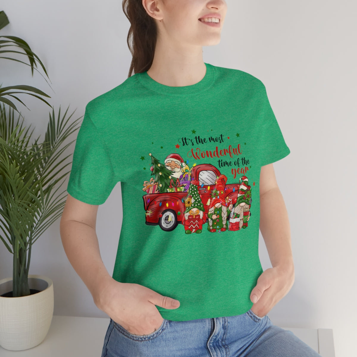 It's the Most Wonderful Time of the Year Santa Gnome Unisex Jersey Short Sleeve Tee S-3XL