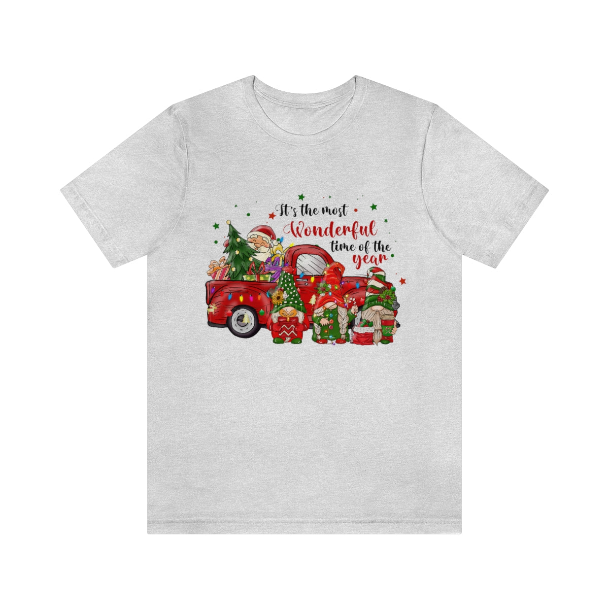 It's the Most Wonderful Time of the Year Santa Gnome Unisex Jersey Short Sleeve Tee S-3XL