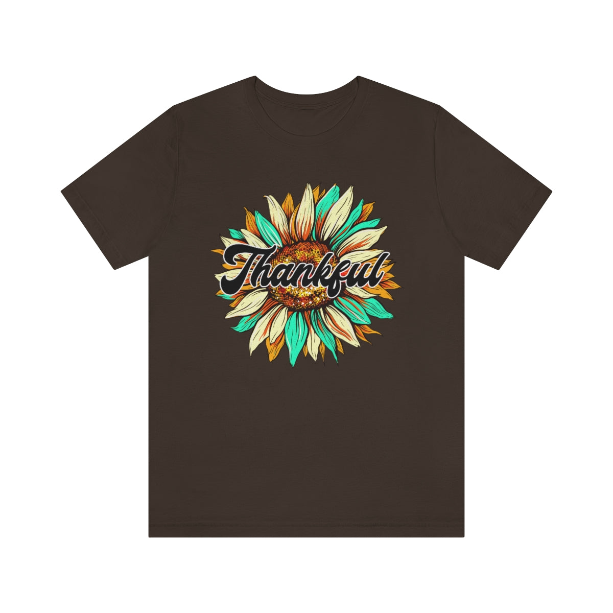 Thankful Western Sunflower Unisex Jersey Short Sleeve Tee S-3XL