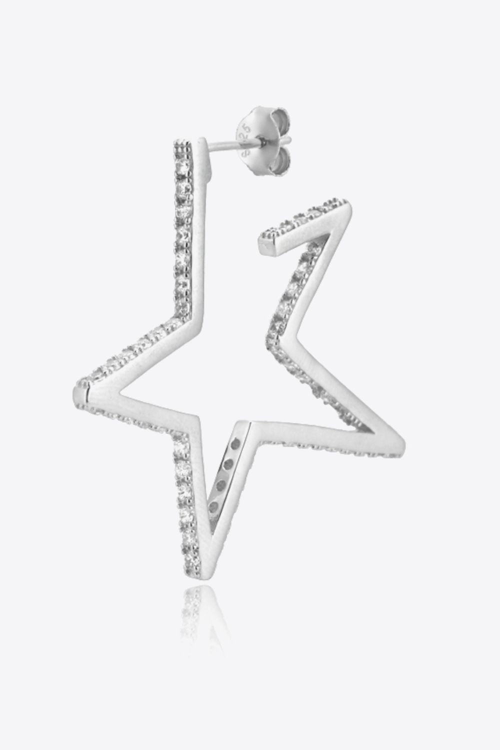 Star Gold Plated Zircon Earrings