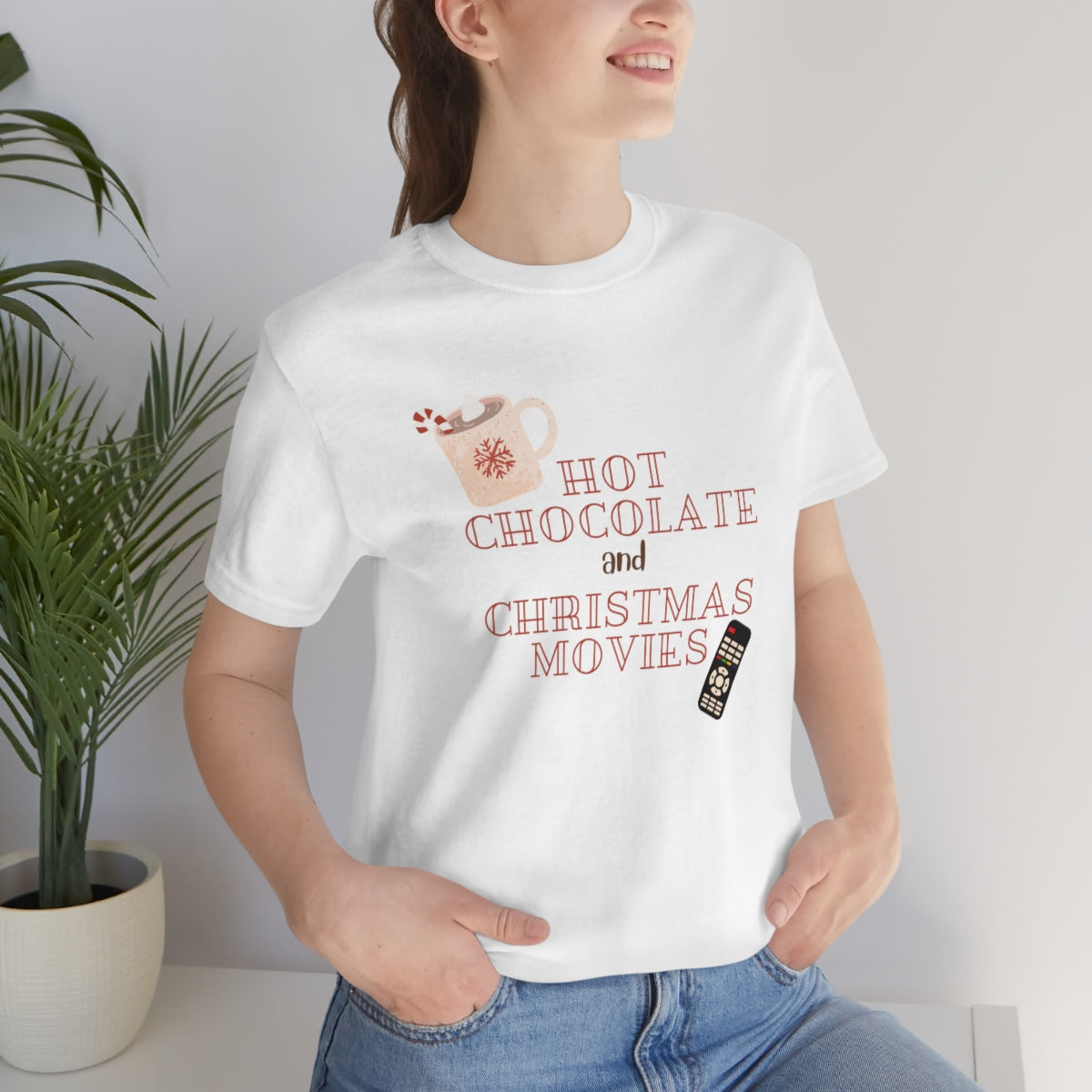 Hot Chocolate and Christmas Movies Unisex Tee S-3XL