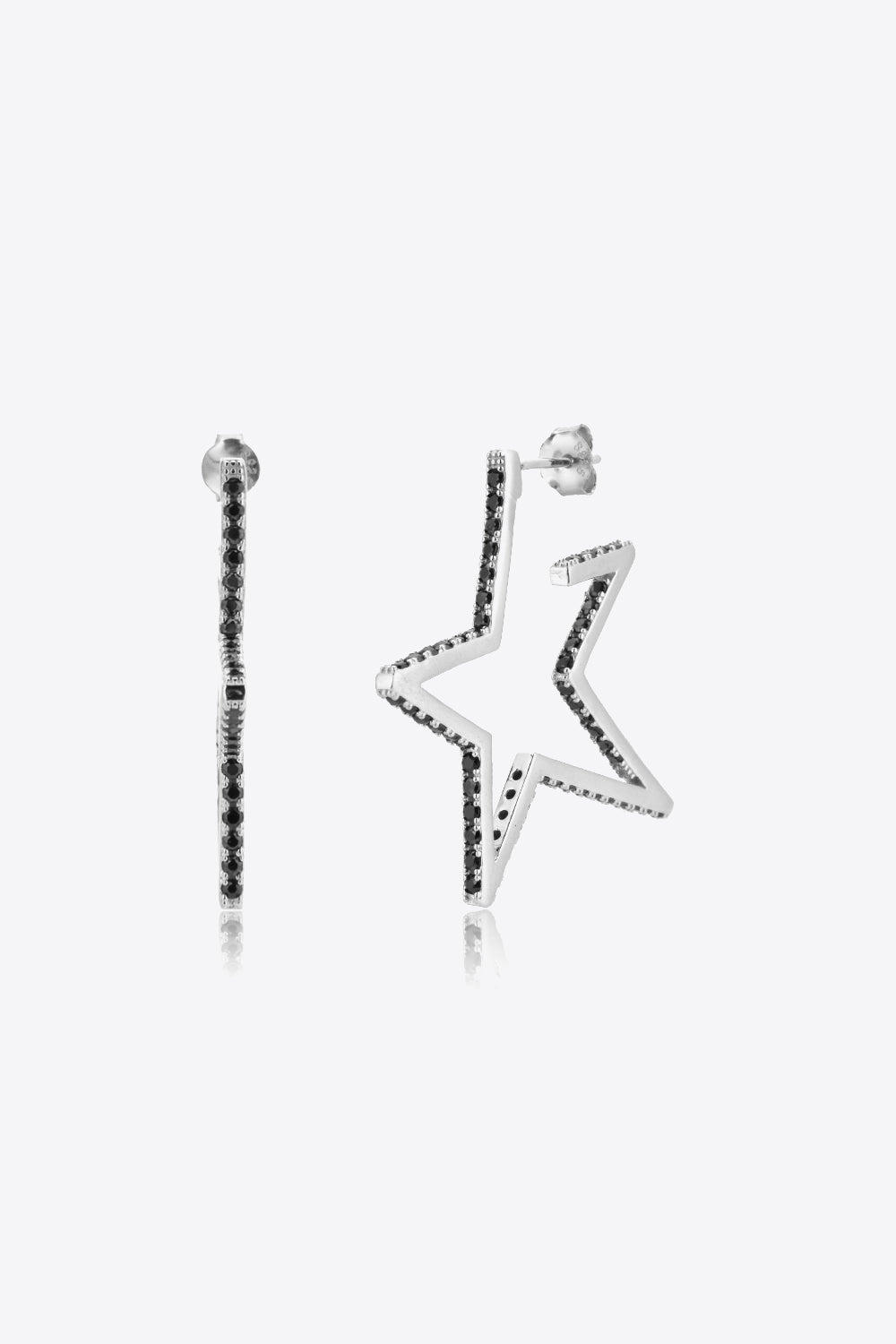Star Gold Plated Zircon Earrings