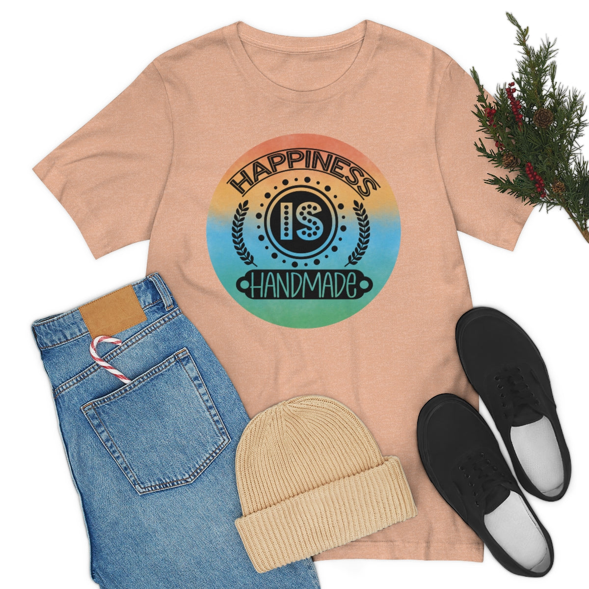 Happiness is Handmade Ombre Unisex Jersey Short Sleeve Tee S-3XL