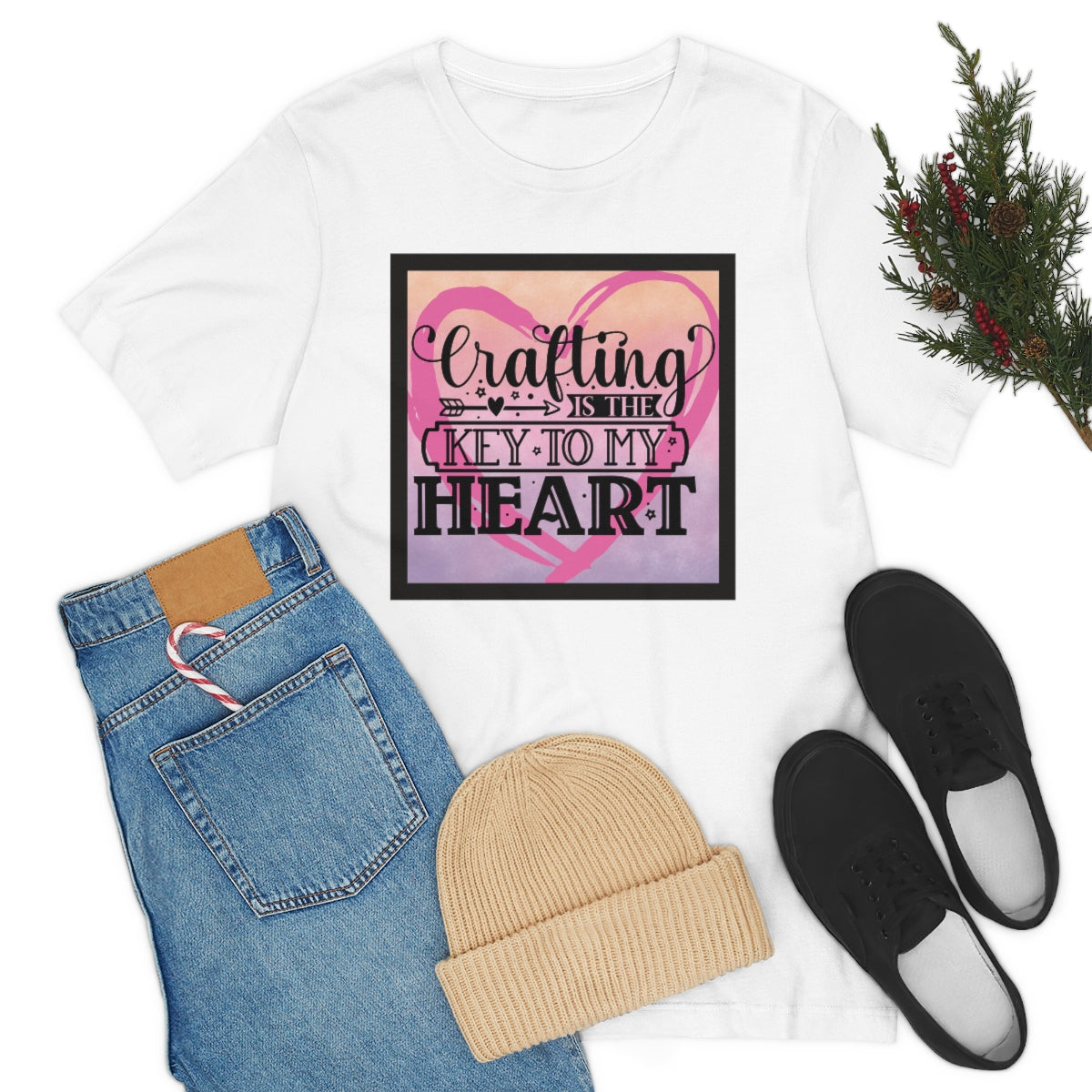 Crafting is the Key to My Heart Unisex Jersey Short Sleeve Tee S-3XL