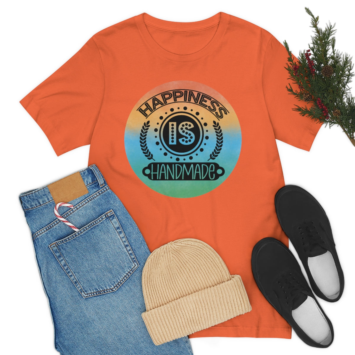 Happiness is Handmade Ombre Unisex Jersey Short Sleeve Tee S-3XL
