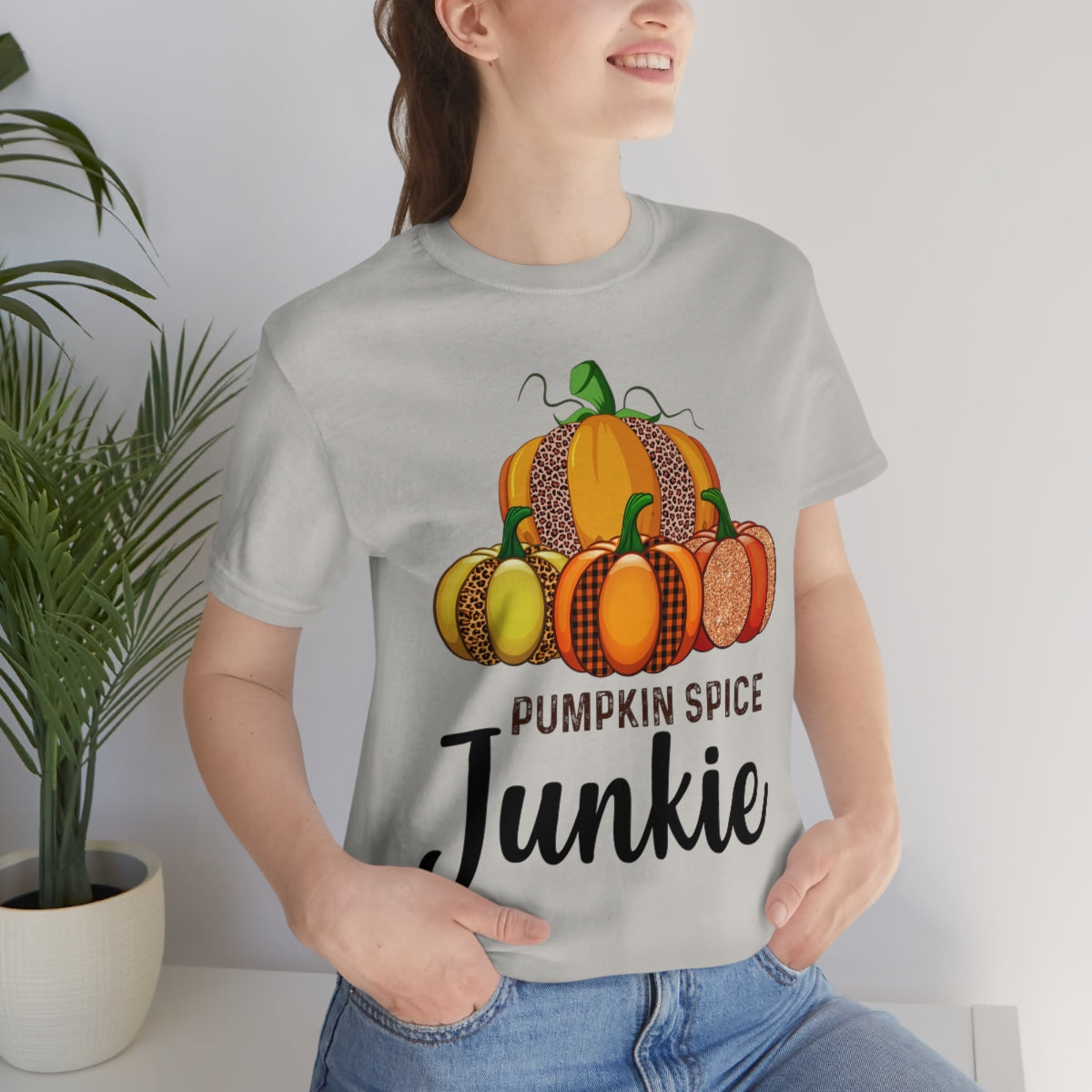 Pumpkin Spice Junkie Fall Unisex Jersey Short Sleeve Tee S-3XL