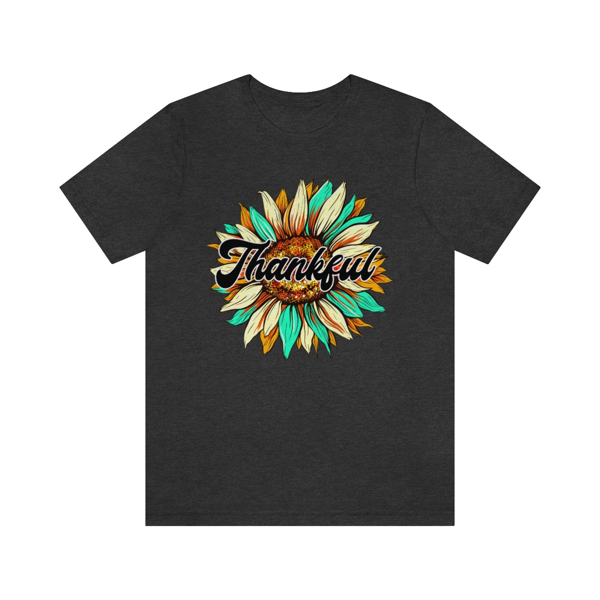 Thankful Western Sunflower Unisex Jersey Short Sleeve Tee S-3XL