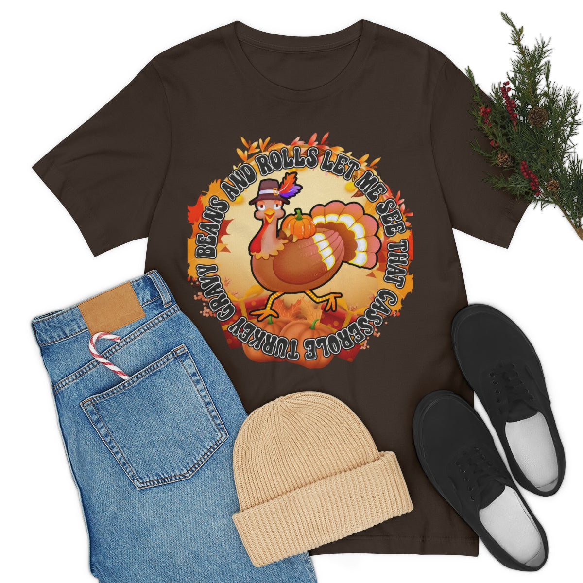 Thanksgiving Turkey Let Me See that Casserole Tee Unisex Jersey Short Sleeve S-3XL