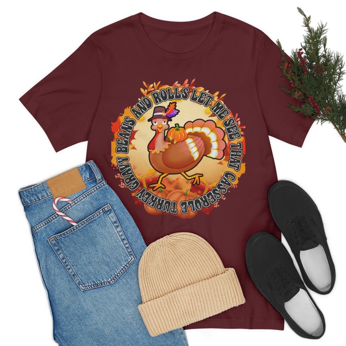 Thanksgiving Turkey Let Me See that Casserole Tee Unisex Jersey Short Sleeve S-3XL