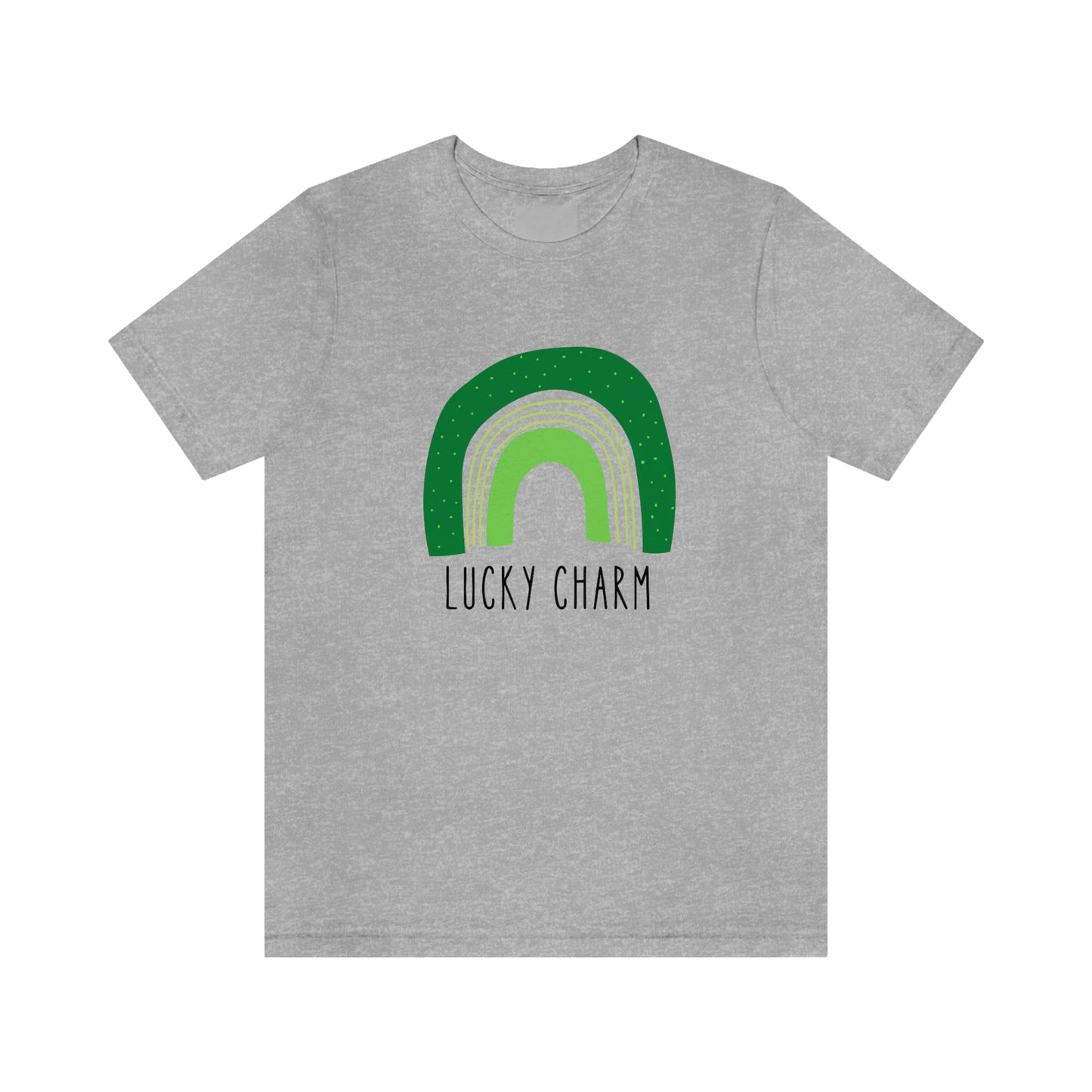 Lucky Charm Green Boho Rainbow St. Patrick's Day Unisex Jersey Short Sleeve Tee Small-3XL