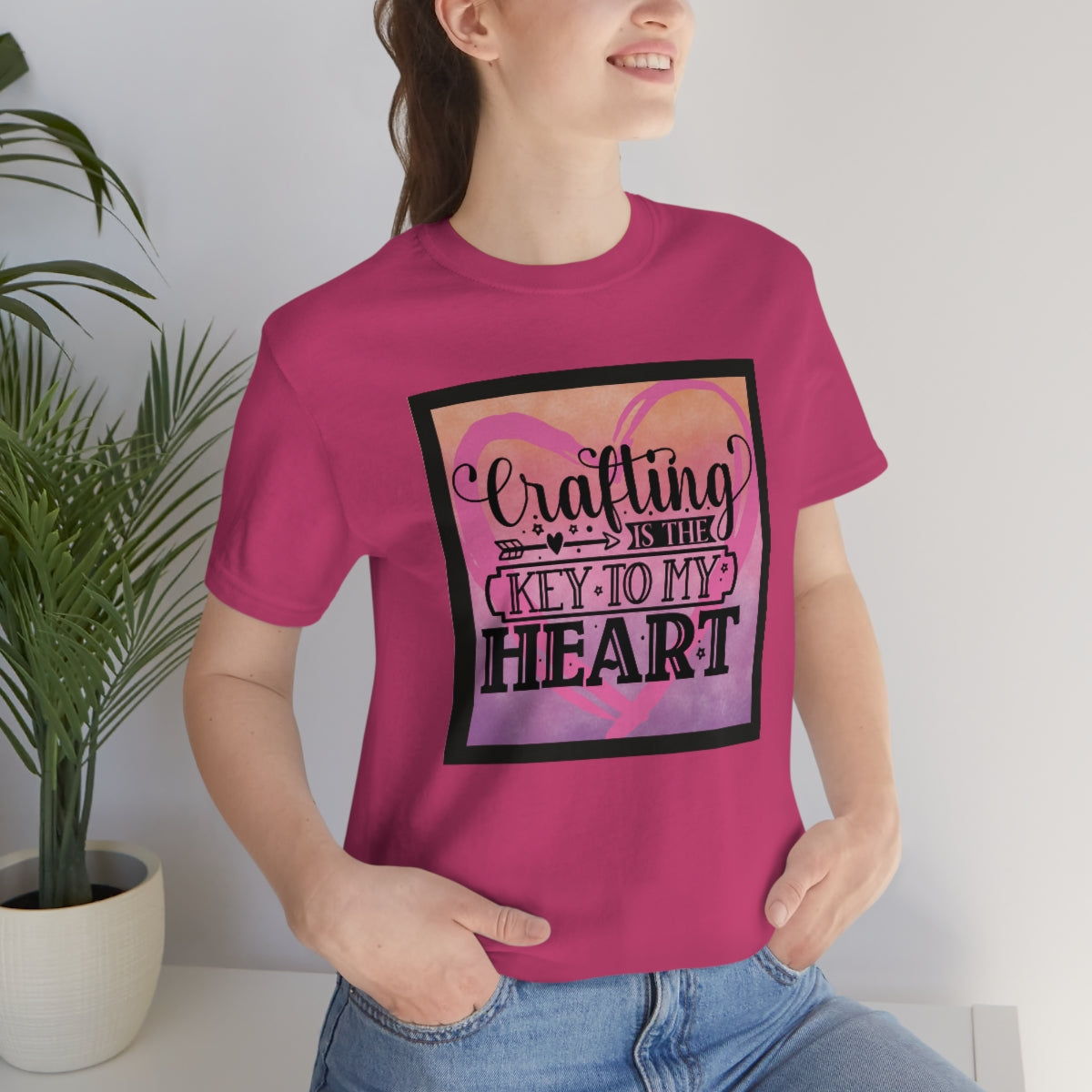 Crafting is the Key to My Heart Unisex Jersey Short Sleeve Tee S-3XL