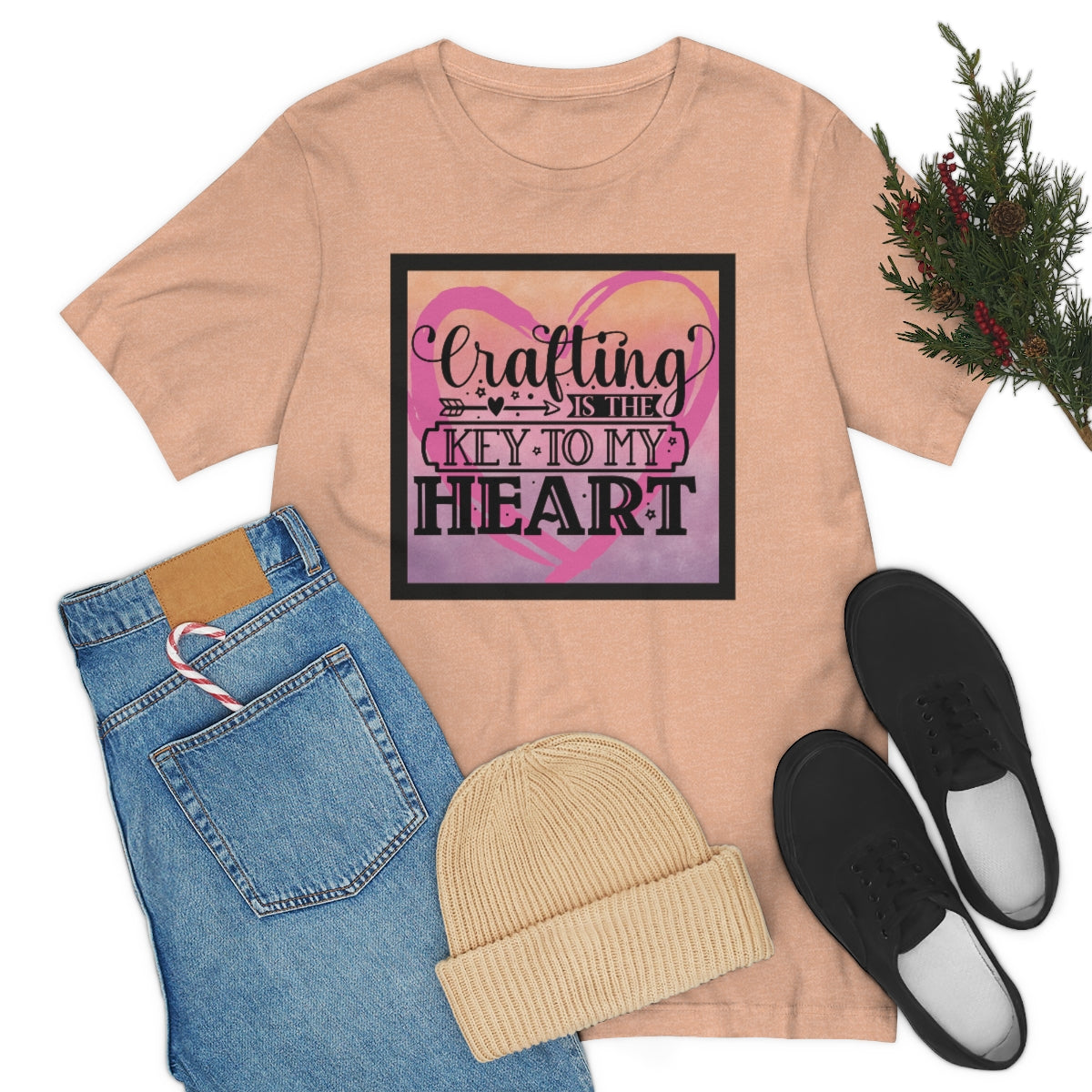 Crafting is the Key to My Heart Unisex Jersey Short Sleeve Tee S-3XL