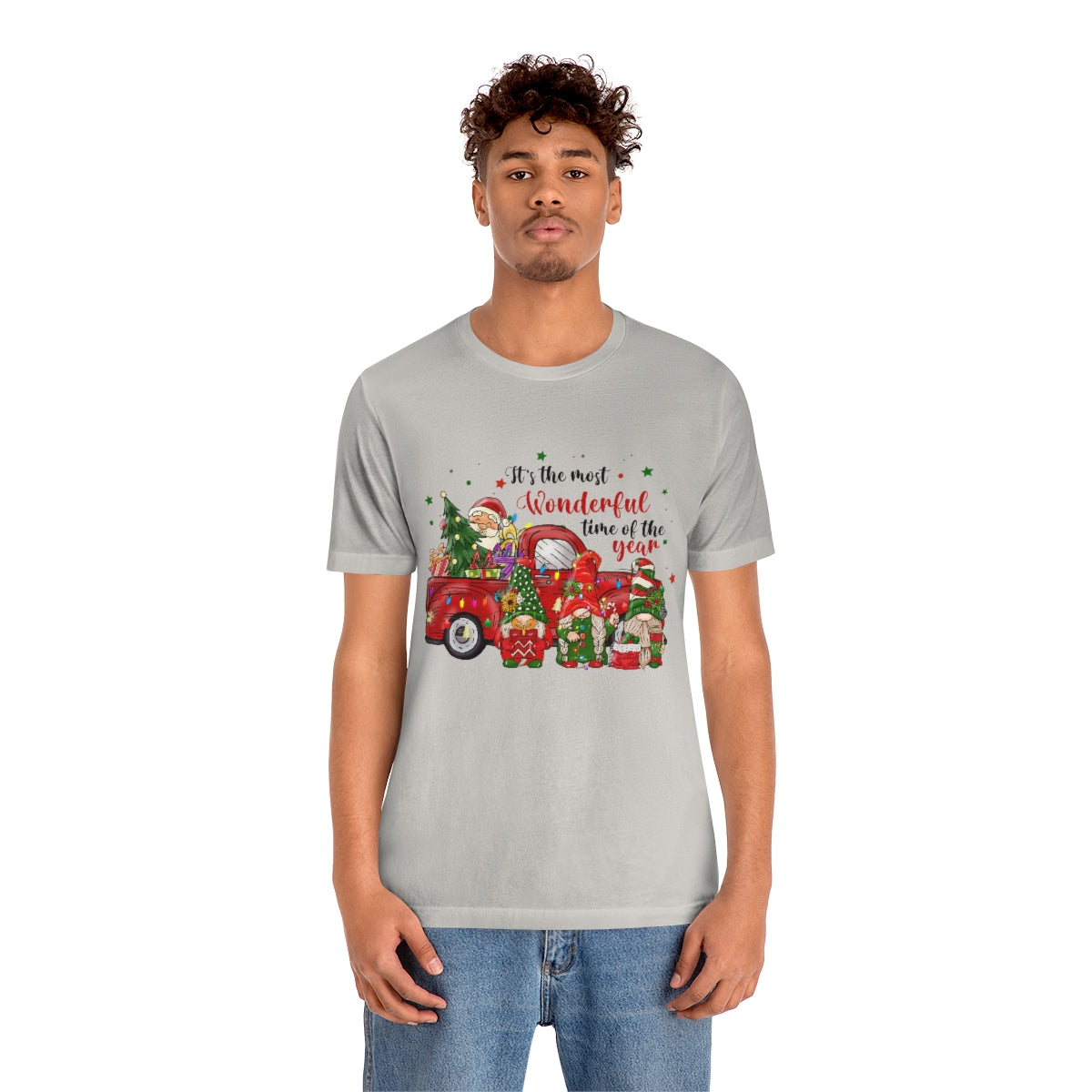 It's the Most Wonderful Time of the Year Santa Gnome Unisex Jersey Short Sleeve Tee S-3XL