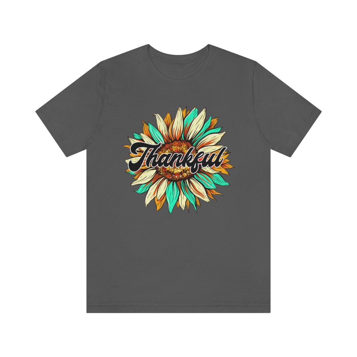 Thankful Western Sunflower Unisex Jersey Short Sleeve Tee S-3XL
