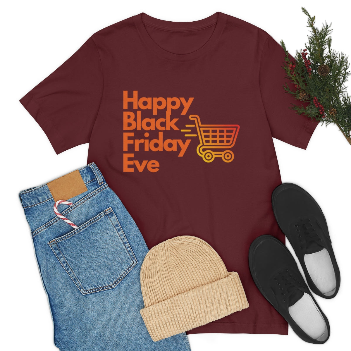 Happy Black Friday Eve Thanksgiving Unisex Jersey Short Sleeve Tee S-3XL
