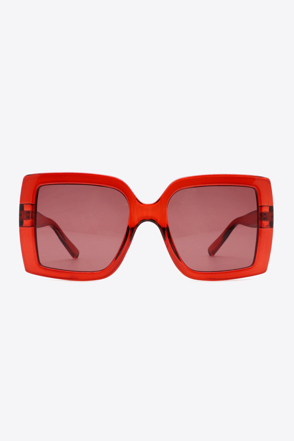 Retro Oversized Acetate Lens Square Sunglasses