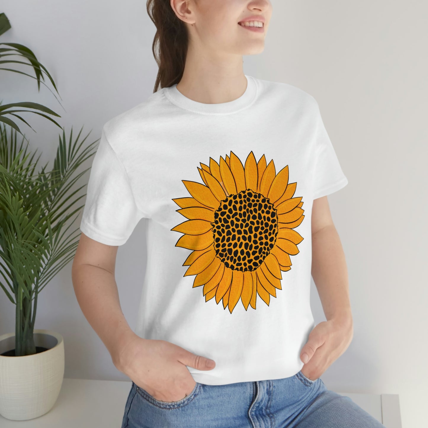 Sunny Sunflower Fall Unisex Jersey Short Sleeve Tee S-3XL