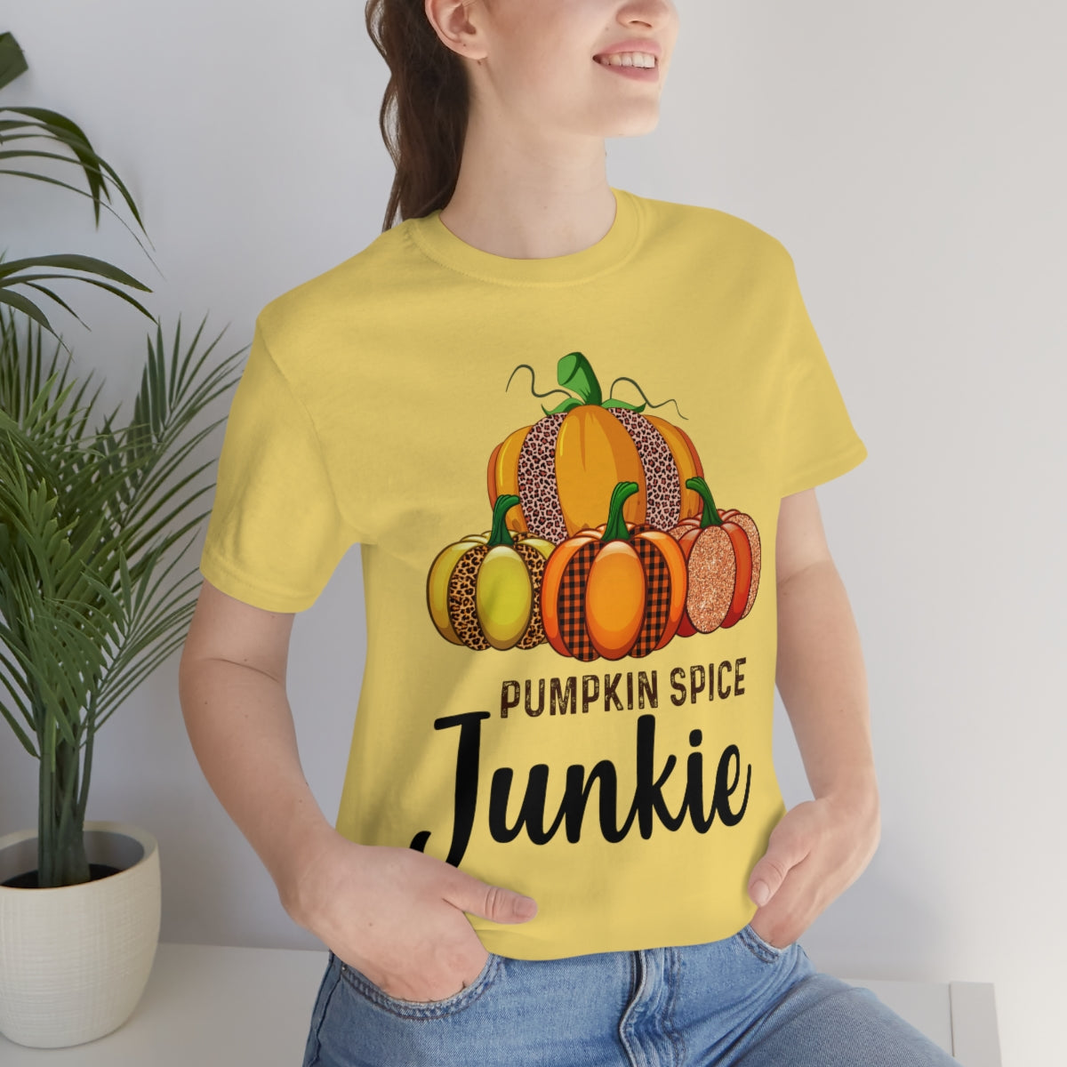 Pumpkin Spice Junkie Fall Unisex Jersey Short Sleeve Tee S-3XL