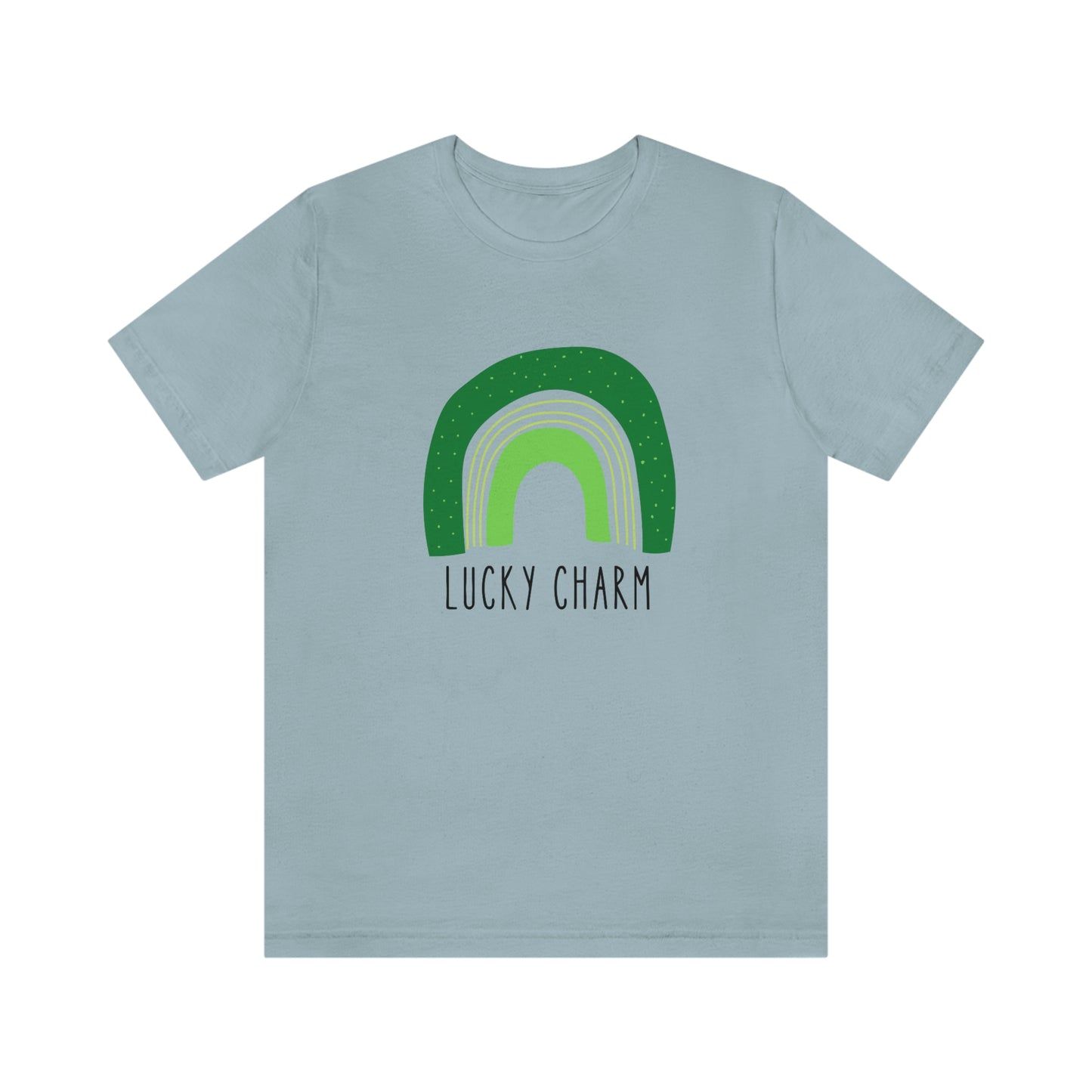 Lucky Charm Green Boho Rainbow St. Patrick's Day Unisex Jersey Short Sleeve Tee Small-3XL