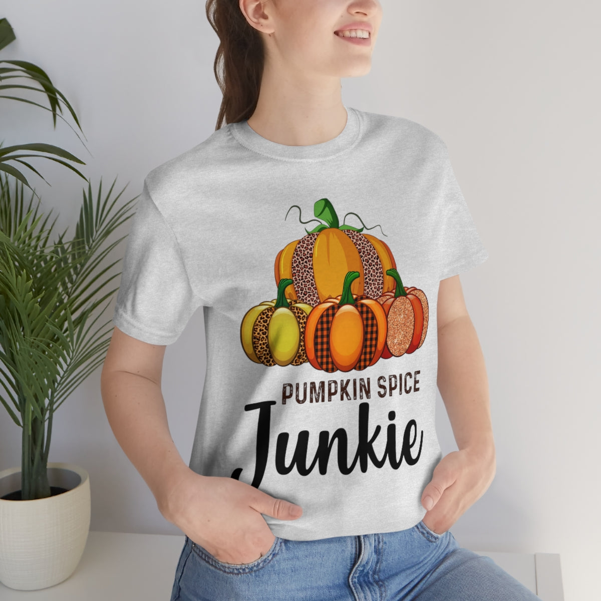 Pumpkin Spice Junkie Fall Unisex Jersey Short Sleeve Tee S-3XL