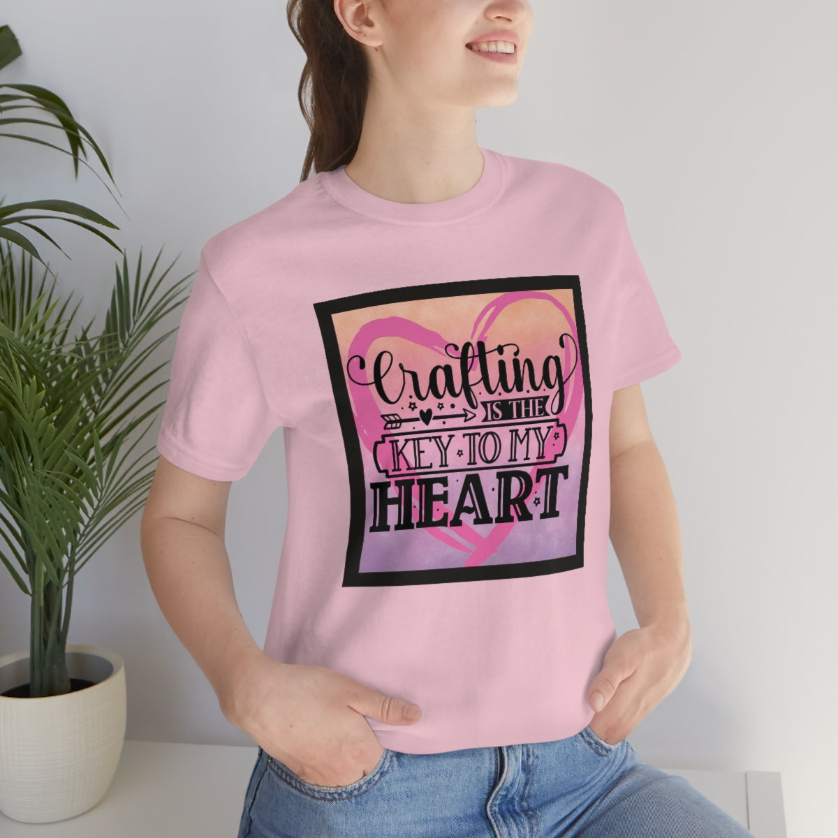 Crafting is the Key to My Heart Unisex Jersey Short Sleeve Tee S-3XL