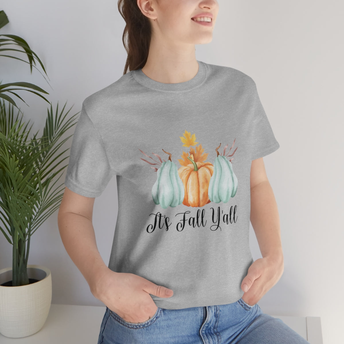 It's Fall Y'all Pumpkin Gourd Unisex Jersey Short Sleeve Tee XS-4XL